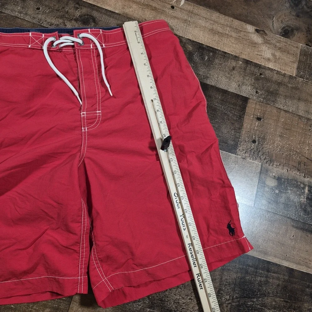 Polo Ralph Lauren Board Swim Trunks Men's Medium Red Blue Pony 90's Y2K 2000's